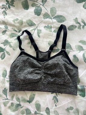 Seamless Heather Gray Racerback Bralette - Women Intimates